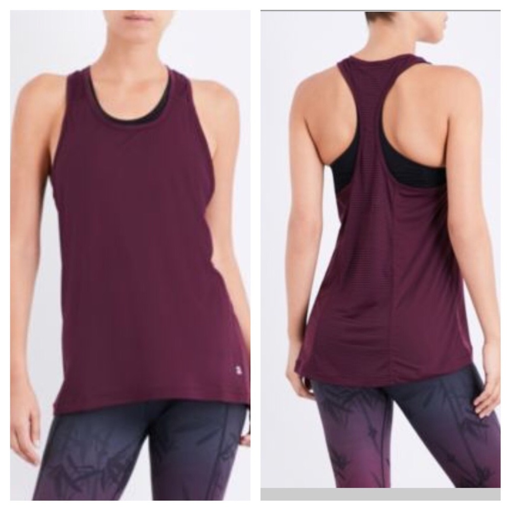 Sweaty Betty Purple Racerback Tank Top Relaxed Fit